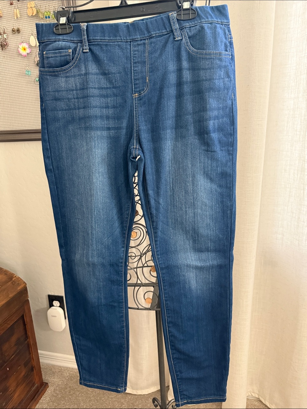 Cello Women's Blue Skinny Jeans with Subtle Fading